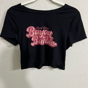 Bella Canvas Black Crop Graphic Tee